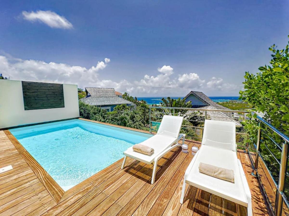 Villa Bleu Horizon With Private Pool Overlooking Orient Bay Exterior photo