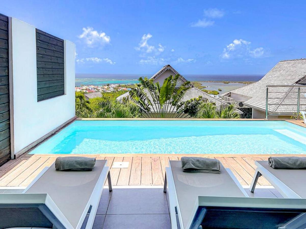 Villa Bleu Horizon With Private Pool Overlooking Orient Bay Exterior photo